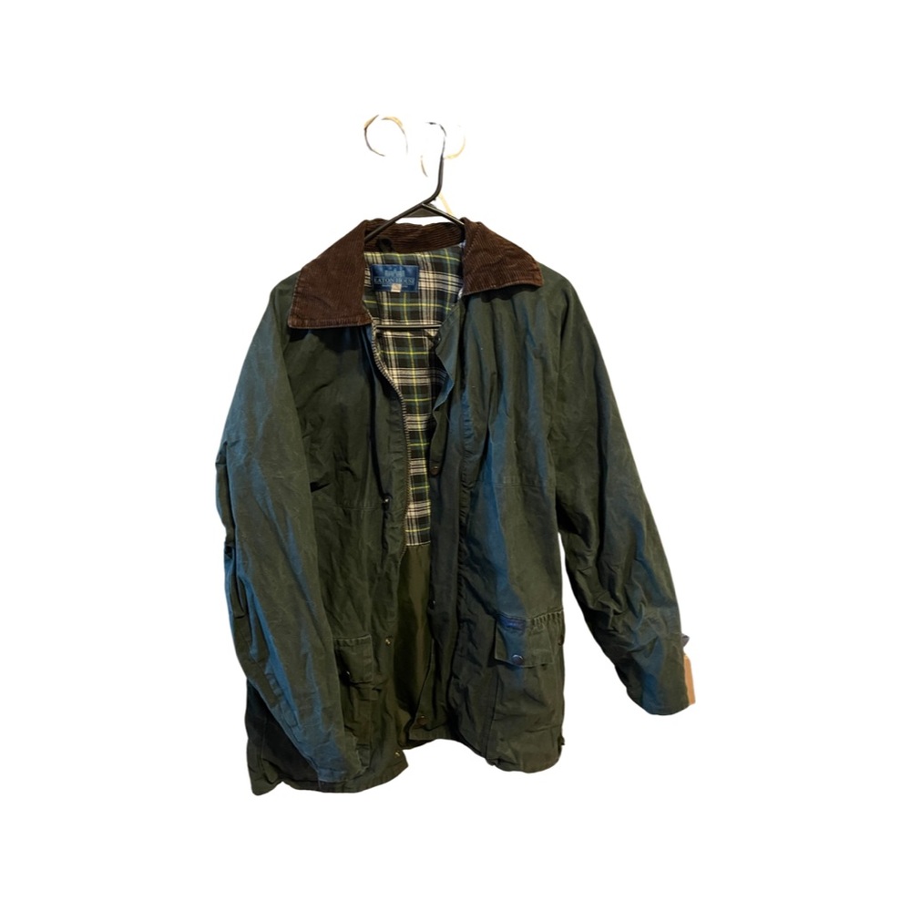Men’s L Eatonhouse Barbour inspired vintage wax jacket